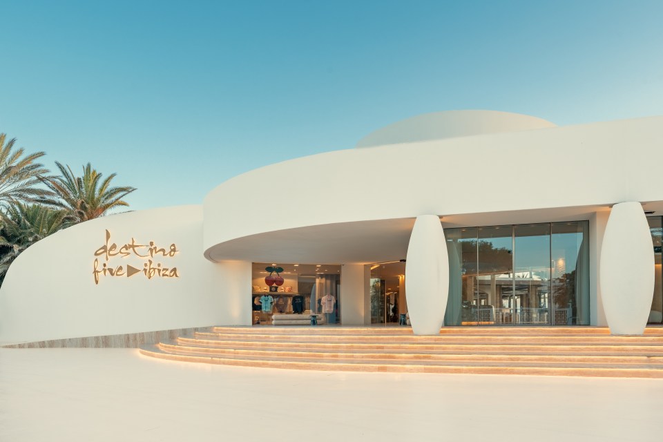 Destino Ibiza hotel entrance.
