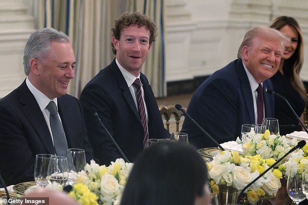 Trump joked that it was 'the beginning' of Zuckerberg's political career, which the CEO denied