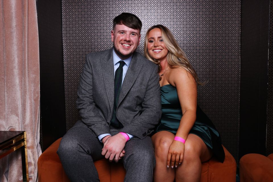 Joe and Roisin, stars of Channel 4's Gogglebox, at a party.