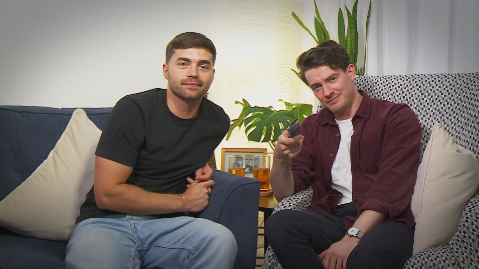 Photo of Jake and Calum, two men from Glasgow, who will appear on Gogglebox.