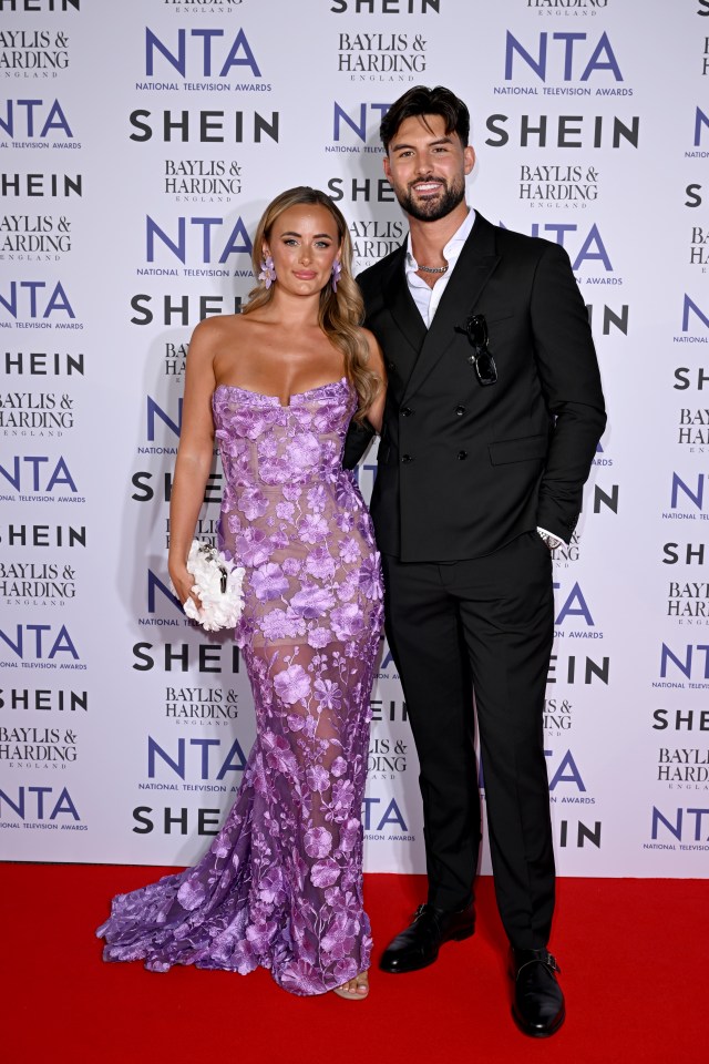 Millie Court and Liam Reardon at the National Television Awards.