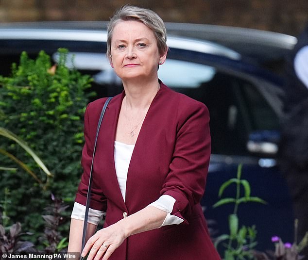 Yvette Cooper (pictured), who had failed to control the influx of illegal small boat migrants, took up Mr Lammy¿s former role as Foreign Secretary. She was replaced as Home Secretary by Shabana Mahmood, who previously held the justice brief