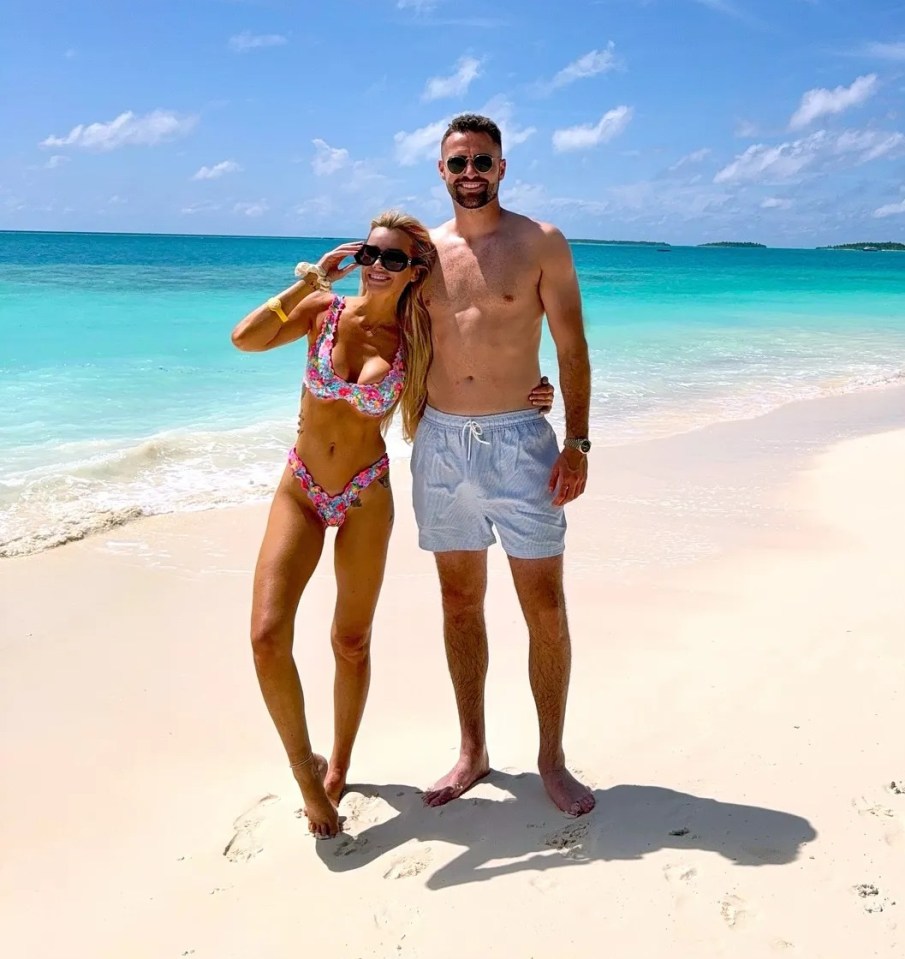 Couple on a tropical beach.