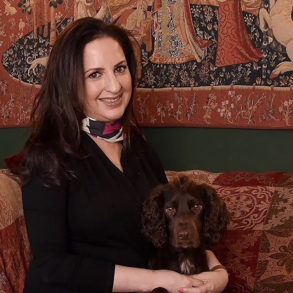 Lisa Byrne, a journalist from York, with her dog.