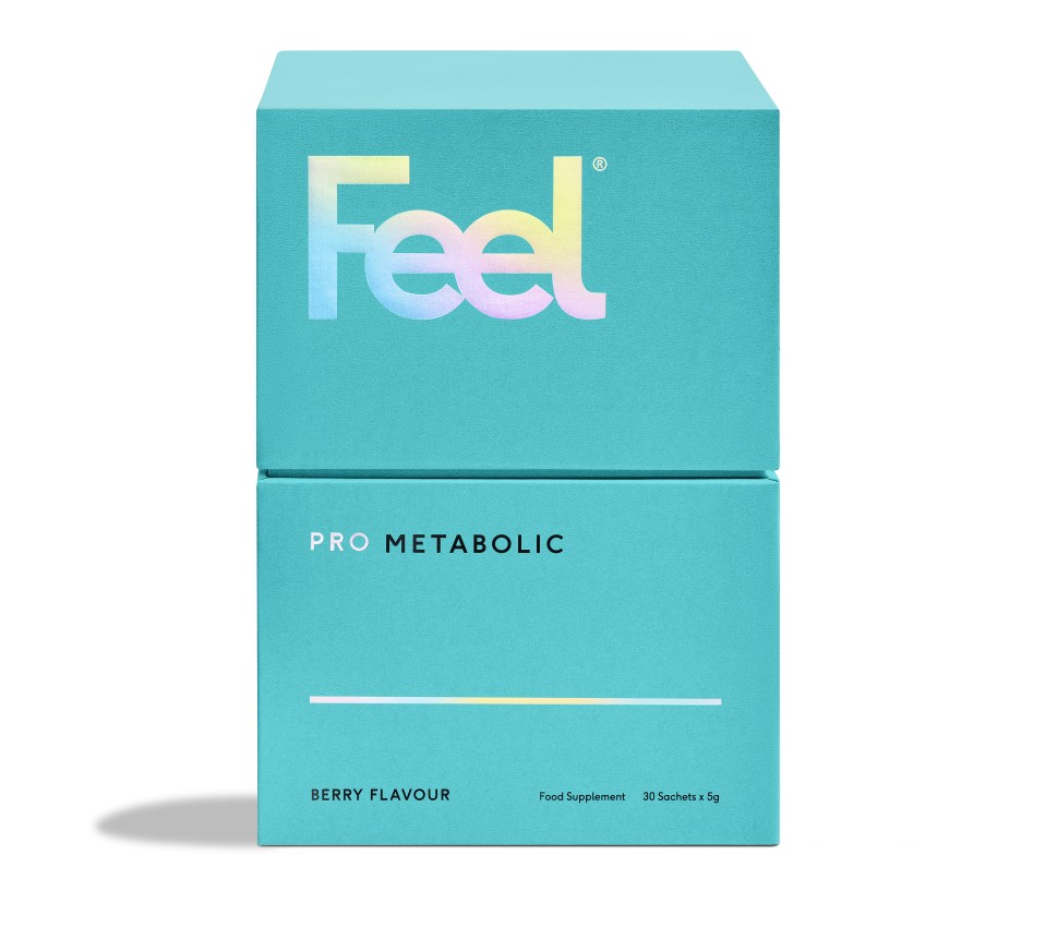 Feel Pro Metabolic berry flavour sachets.