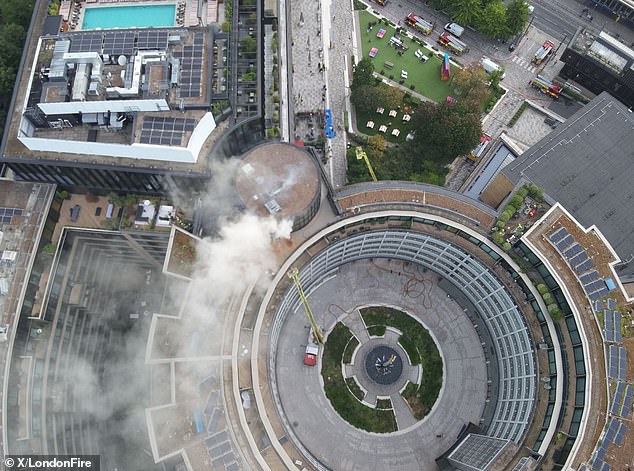 LFB and the Metropolitan Police have evacuated nearby buildings as a precaution with a rest centre being set up for those who had to leave their homes