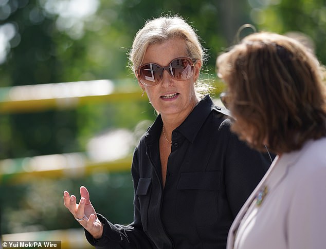 Linda Southern-Heathcott President and CEO of Spruce Meadows (right) accompanies the Duchess of Edinburgh