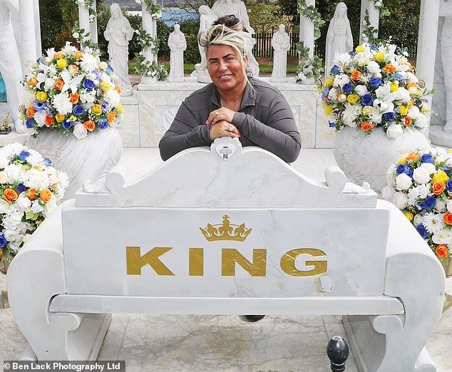Mr Collin's widow Kathleen, 52, pictured, previously said: 'I am warning the public and the council, don't touch the beautiful monument we have put up to remember my darling Willy'