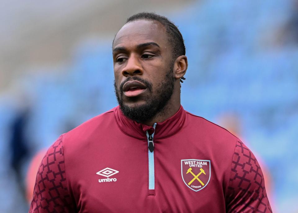 Michail Antonio of West Ham United warming up.