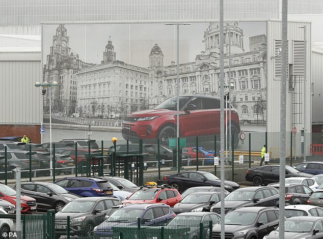 The company, which is owned by India's Tata Motors, shut down its systems late Sunday night to limit potential damage from the cyber attack and has yet to come back online. Pictured, the Halewood factory in Merseyside