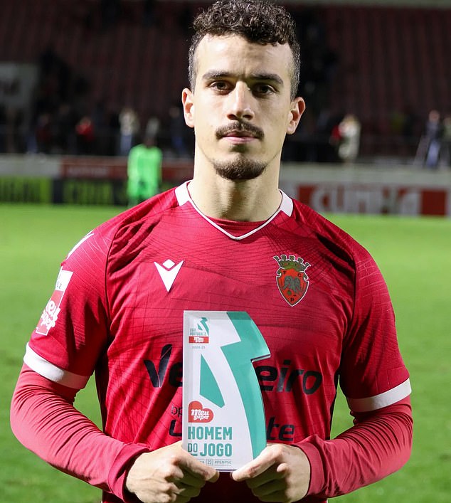 Silva (above) was an attacking midfielder for Portuguese side Penafiel who play in the country's second division