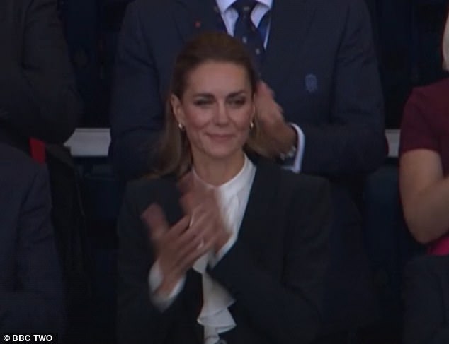 Kate, 43, is attending the women's team's match against Australia in her role as Patron of the Rugby Football Union