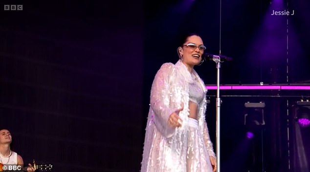 Appearing emotional on stage, she told the packed crowd: 'Some of you may know, some of you may not know, but I had breast cancer surgery 11 weeks ago today'