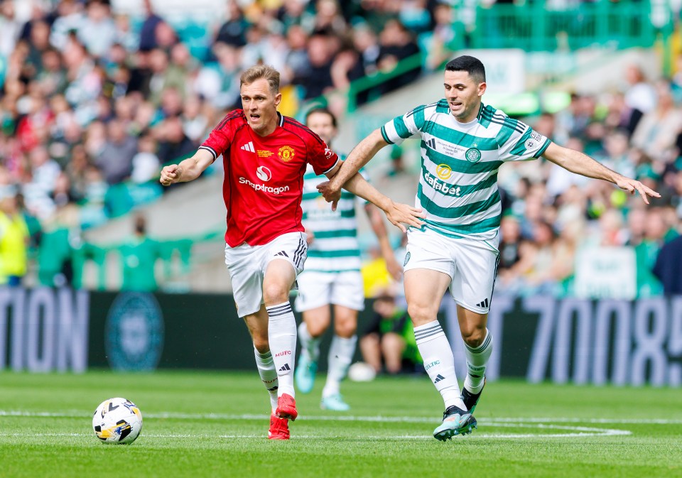 06.09.2025 Celtic Legends v Manchester United Legends, Charity Match .............................. Darren Fletcher and Tom Rogic