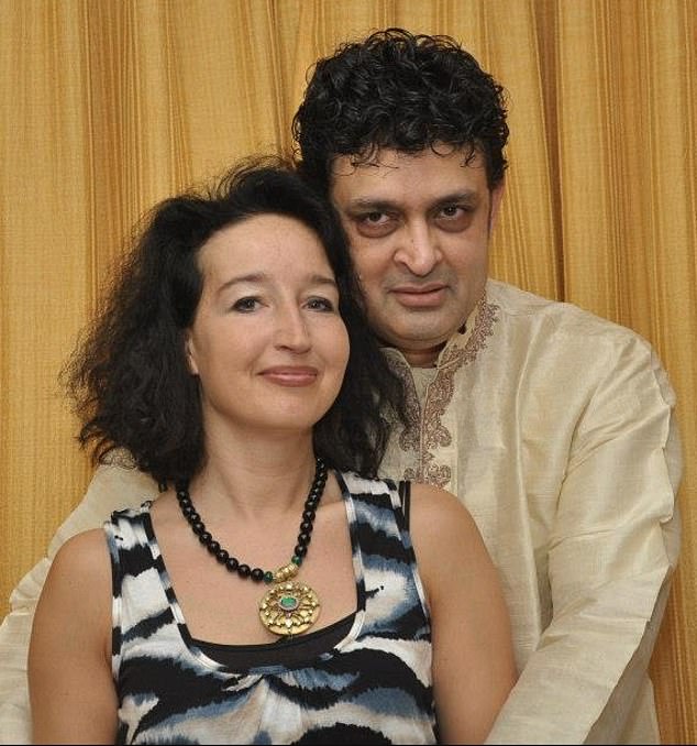 Londoner Sanjay Patel, 60, pictured with his Polish partner Agni De Ankerburg Wagner, 54