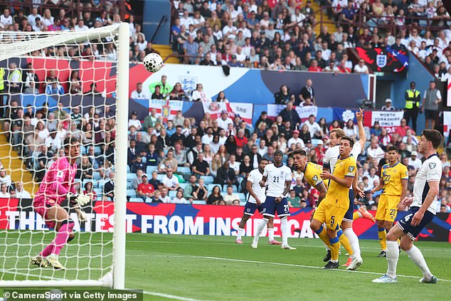 Madueke curled in a ball that flicked off the head of Christian Garcia after 25 minutes
