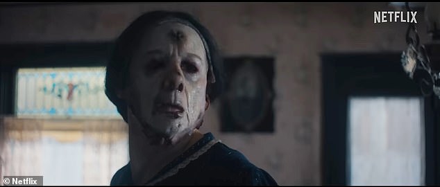 Charlie Hunnan is in the Netflix clip wearing a human mask from a corpse he skinned and is dressed in the dead woman's clothing