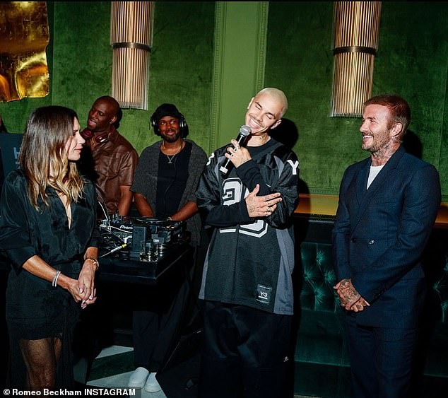 A source told Daily Mail of the big bash: 'It was a lovely, low key night to celebrate Romeo'