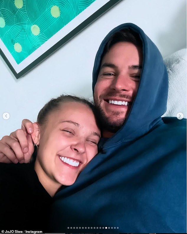 The pair's relationship has had the seal of approval from their families, with JoJo previously revealing her mum 'adores' Chris, while she was snapped having a cup of tea with his father