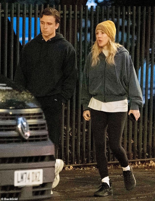 The singer appeared in good spirits as the actor caressed her bottom amid their romantic stroll through the city