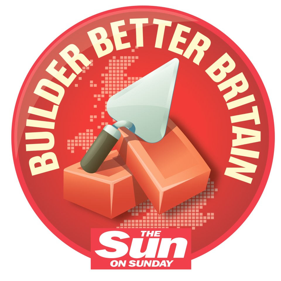 Illustration of The Sun on Sunday's "Build a Builder Better Britain" logo.