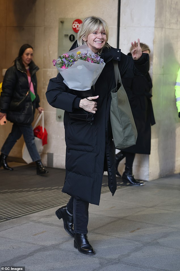 Zoe Ball leaving her final morning radio show on BBC Radio 2 at BBC Broadcasting house on December 20, 2024