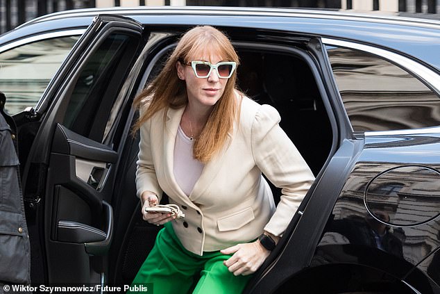 Angela Rayner channels Elton John as she arrives at No 10 Downing Street on Tuesday