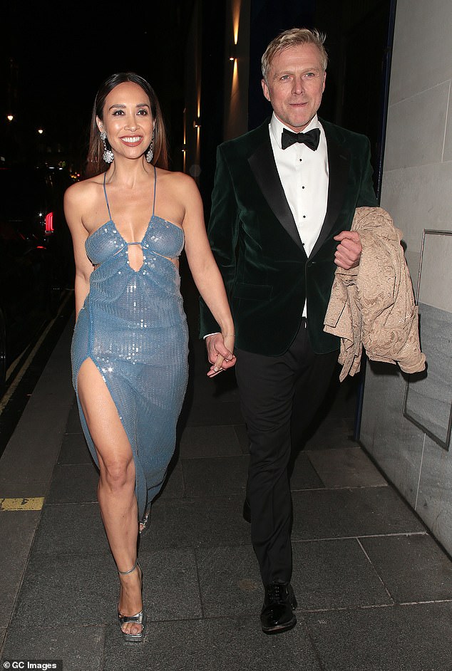 The radio host got engaged to current partner Simon Motson in 2020 but the couple are yet to get married (pictured 2023)