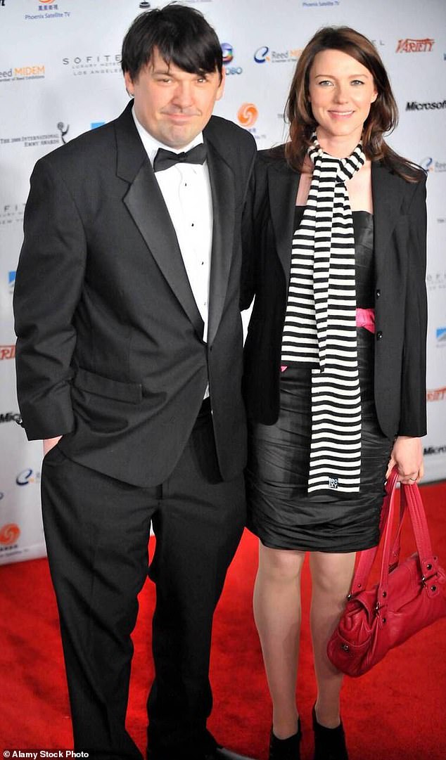 Linehan said that his cancellation and the sudden financial insecurity caused by his trans views caused the collapse of his marriage of 16 years to Helen Serafinowicz (pictured)