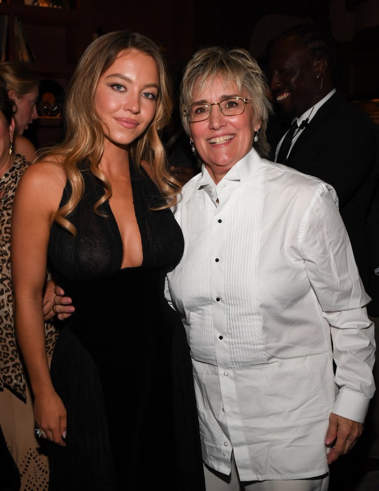 Sydney Sweeney and Christy Martin at the Christy premiere party.
