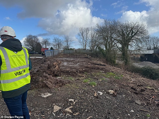 A development site pictured amid a Knotweed excavation. Getting rid of the plant requires careful work hand picking and hand bagging the culprit before replacing the space with soil