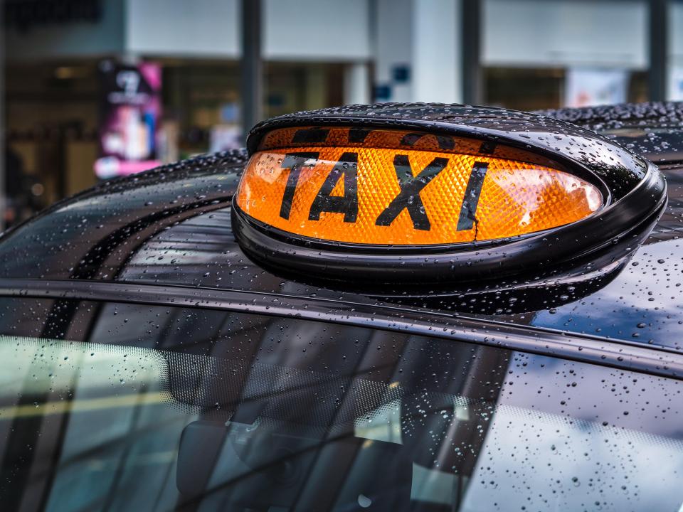 London taxi sign.
