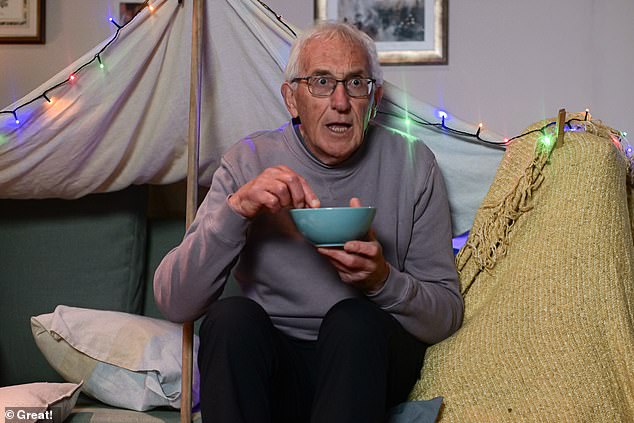 Mr Conil (pictured in one of Great!'s new ads) says older people are often shown as grumpy, feeble or comic relief