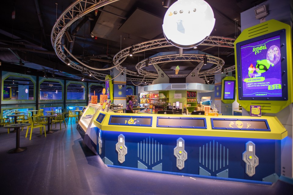 Ice cream counter at Babylon Amusement Park in London.
