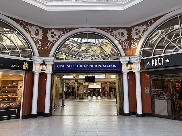 High Street Kensington was also scarce in travellers passing through this morning amid the strikes