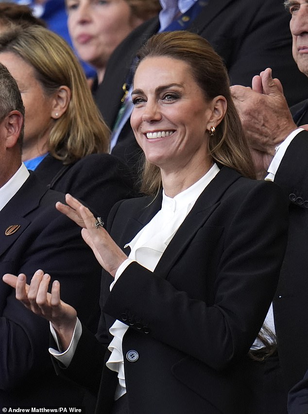 She accessorised her outfit with a £4,000 Chanel Mini Classic Handbag and a £2,500 pair of Cartier 18K Pink Yellow White Gold Small Trinity Earrings