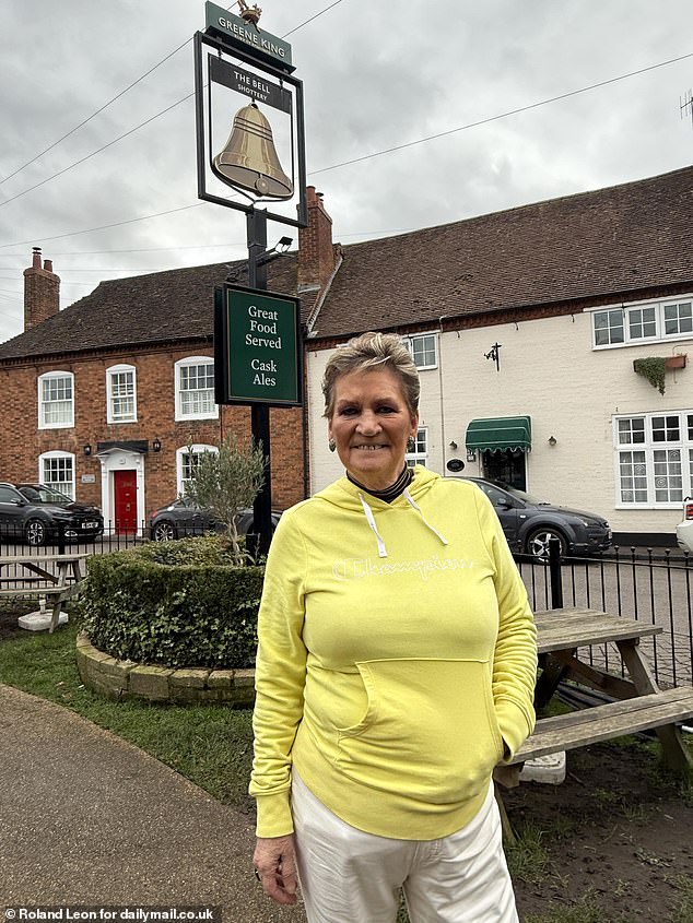 Locals had mixed reactions to the controversial pub when speaking to the Daily Mail earlier this year. Carer Gill Davies (pictured) said: 'Without sounding racist, I feel this this new place is in the wrong place and out of keeping'