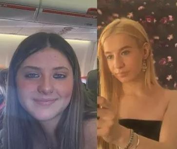 Photos of missing teens Lucie and Abbie.