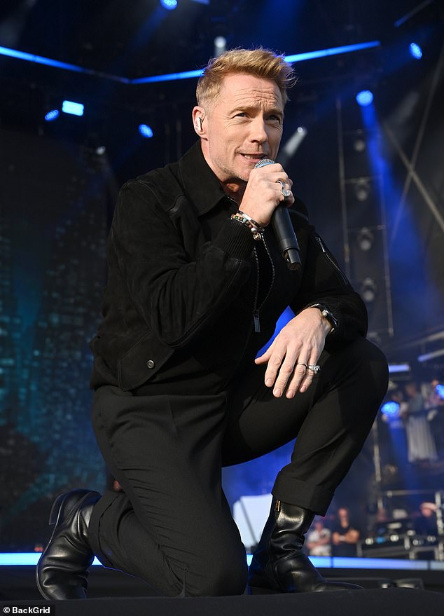 However, Boyzone star Ronan, 48, rushed to his defence on Saturday, as he paid tribute to the X Factor alum onstage during his set