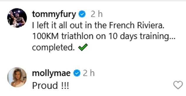 He had declared he completed the triathlon despite having just 10 days of training