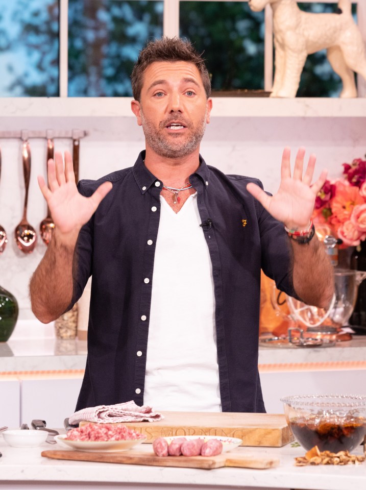 Gino D'Acampo on the set of This Morning TV show.