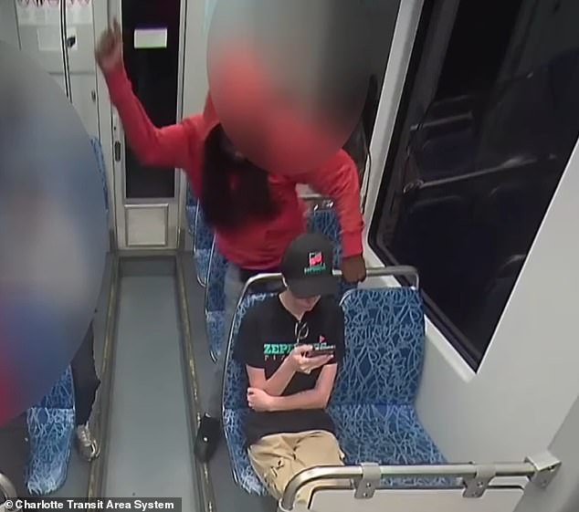 Horrific footage captured the moment Ukrainian refugee Iryna Zarutska, 23, was stabbed to death from behind as she sat on a train in North Carolina