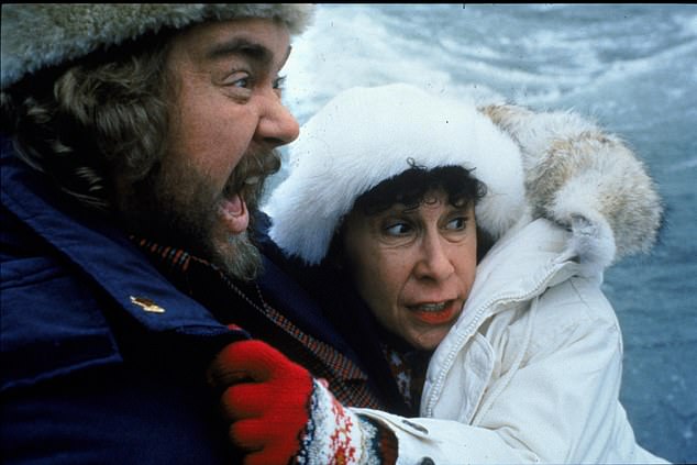 Both Wagons East and his final completed film Canadian Bacon are dedicated to the star (pictured in Canadian Bacon with Rhea Perlman)