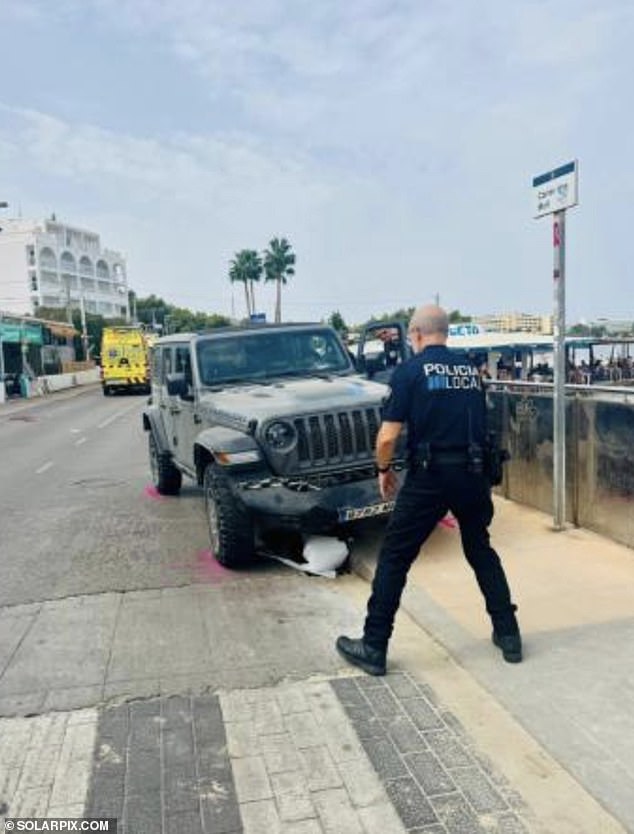 The car eventually came to a standstill on the pavement just a few feet away from a pedestrian crossing. The driver has since been arrested