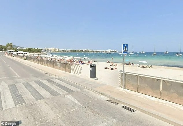 The fatal crash took place near Es Pueto beach bar opposite the popular Playa des Pouet beach