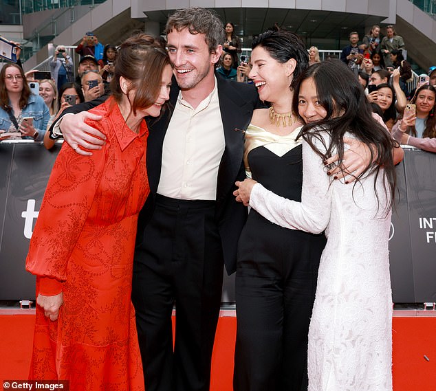 (L-R) Emily Watson, Paul Mescal, Jessie Buckley, Chloé Zhao