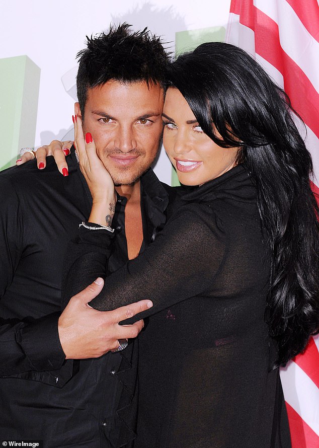 Elsewhere during the show Katie laid bare the '16 years of hell' she's suffered since her divorce from ex-husband Peter (pictured together in 2009)