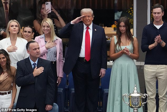 US President Donald Trump was there in plenty of time, of course, shepherded through by the secret service