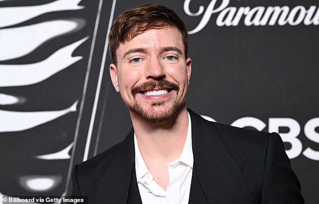 MrBeast at the MTV Video Music Awards 2025 held at UBS Arena on September 07, 2025 in New York, New York. (Photo by Gilbert Flores/Billboard via Getty Images)