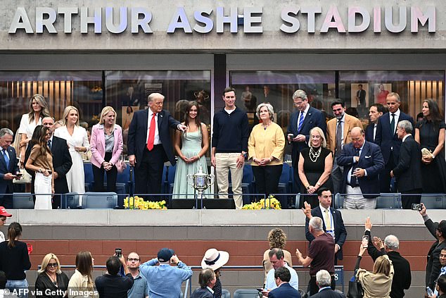 Donald Trump was back in his native Queens on Sunday for the men's final at the US Open